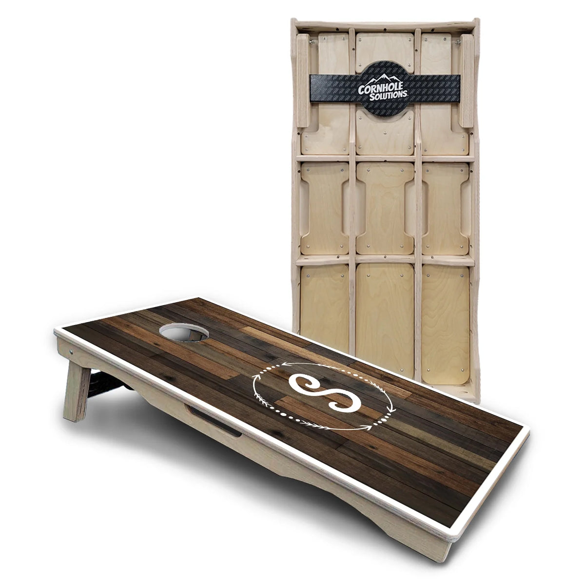 Wood Wreath Letter Cornhole Boards – Pro Lite or Pro Elite