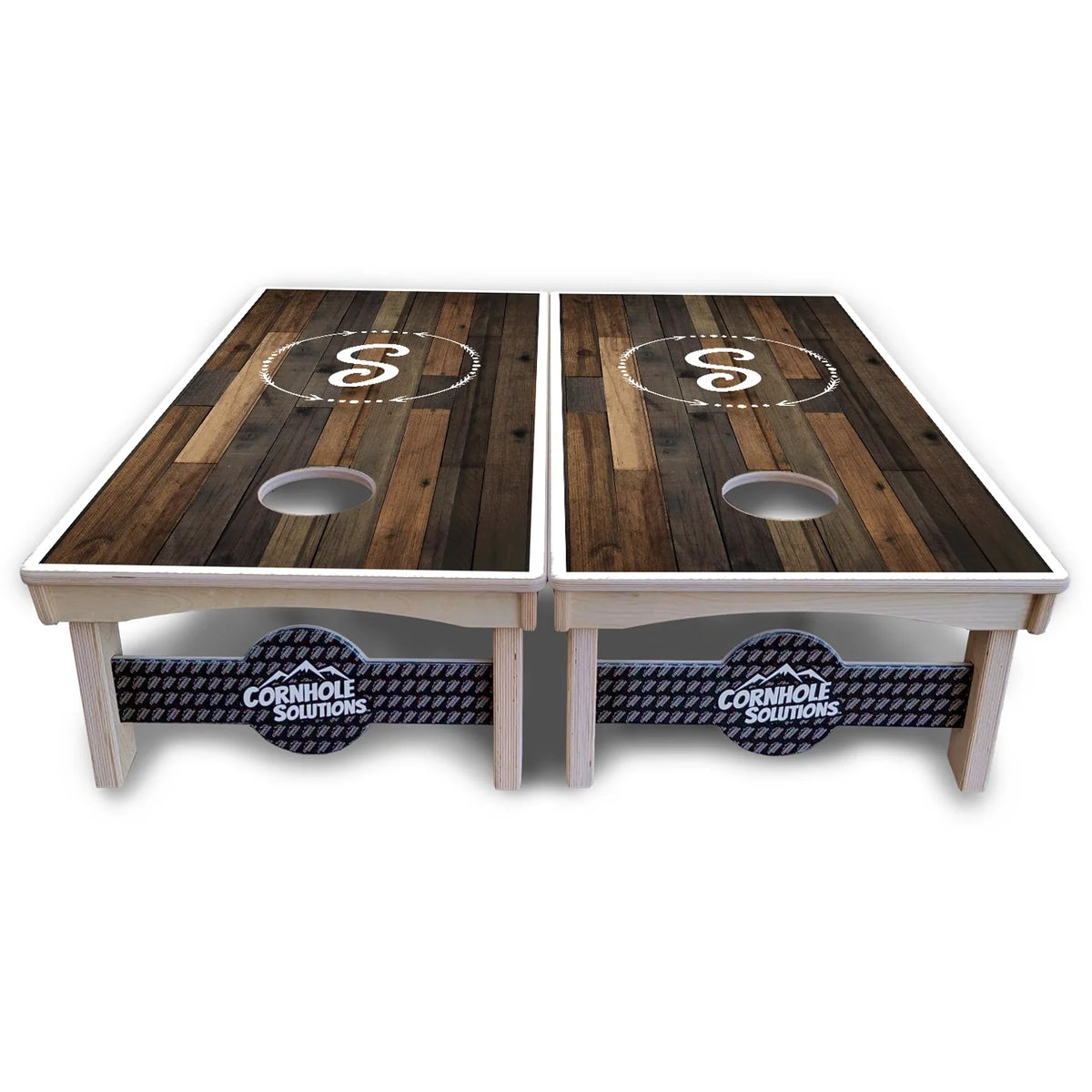 Wood Wreath Letter Cornhole Boards – Pro Lite or Pro Elite