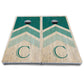 Teal Wedding Arrows Cornhole Boards - All Weather Series