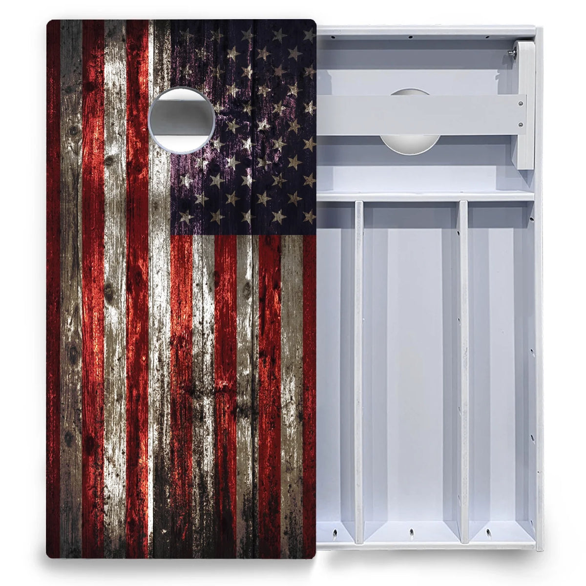 Distressed Flag Cornhole Boards - All Weather Series