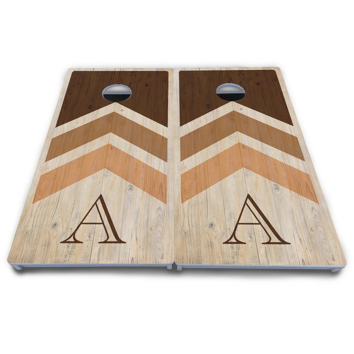 Wedding Arrows Cornhole Boards - All Weather Series - Natural