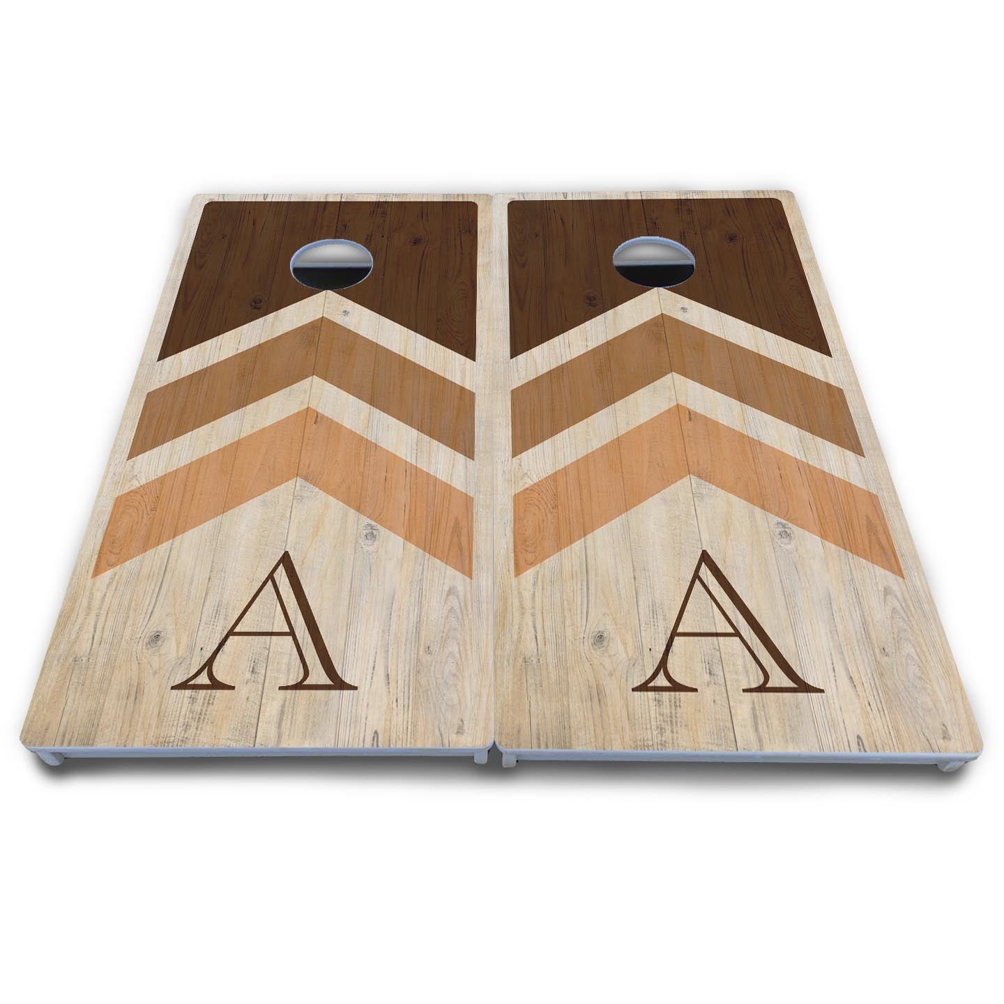 Wedding Arrows Cornhole Boards - All Weather Series - Natural