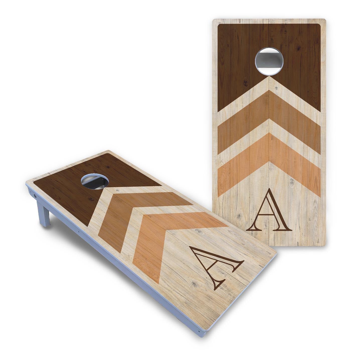 Wedding Arrows Cornhole Boards - All Weather Series - Natural