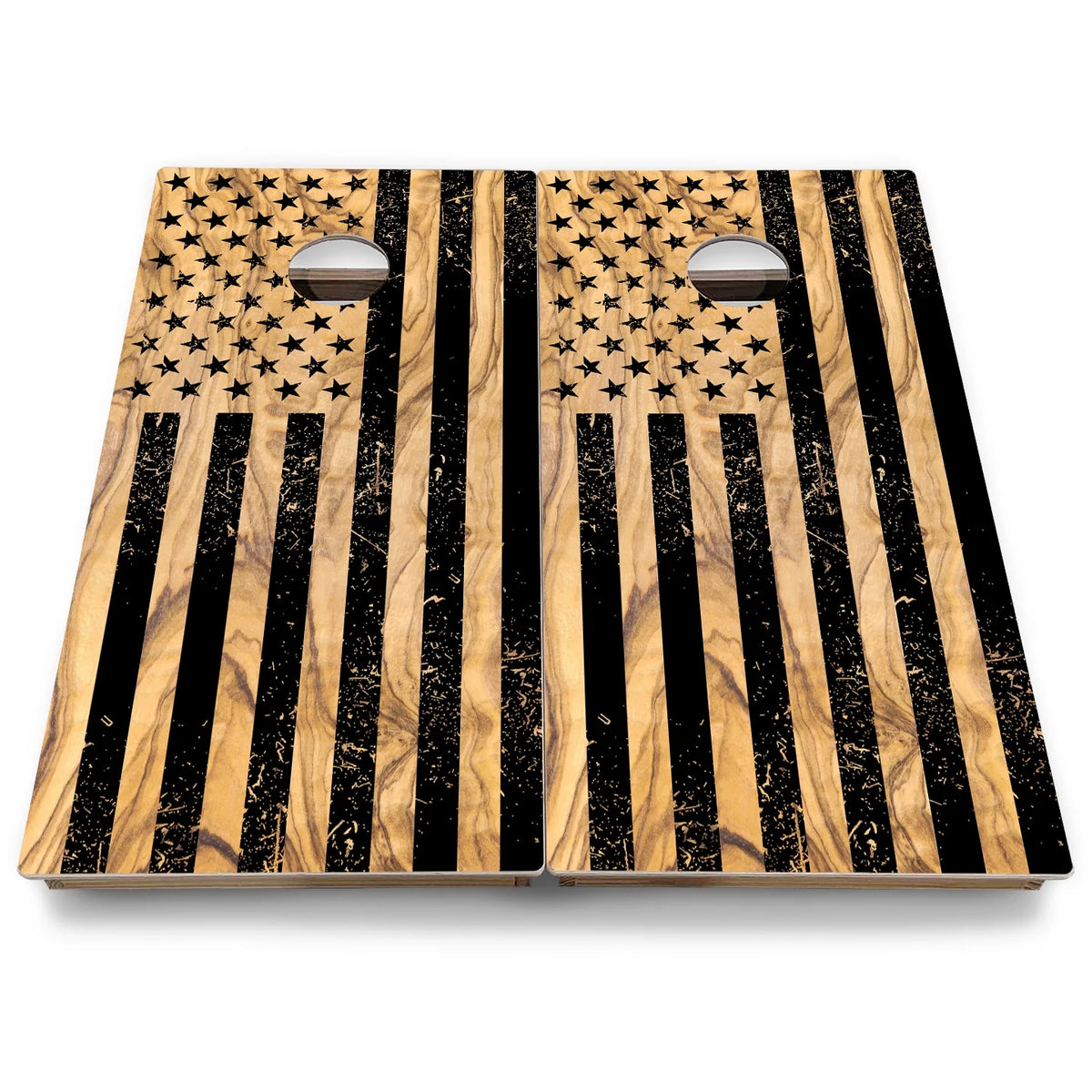 Burnt Flag Cornhole Boards - Backyard Series