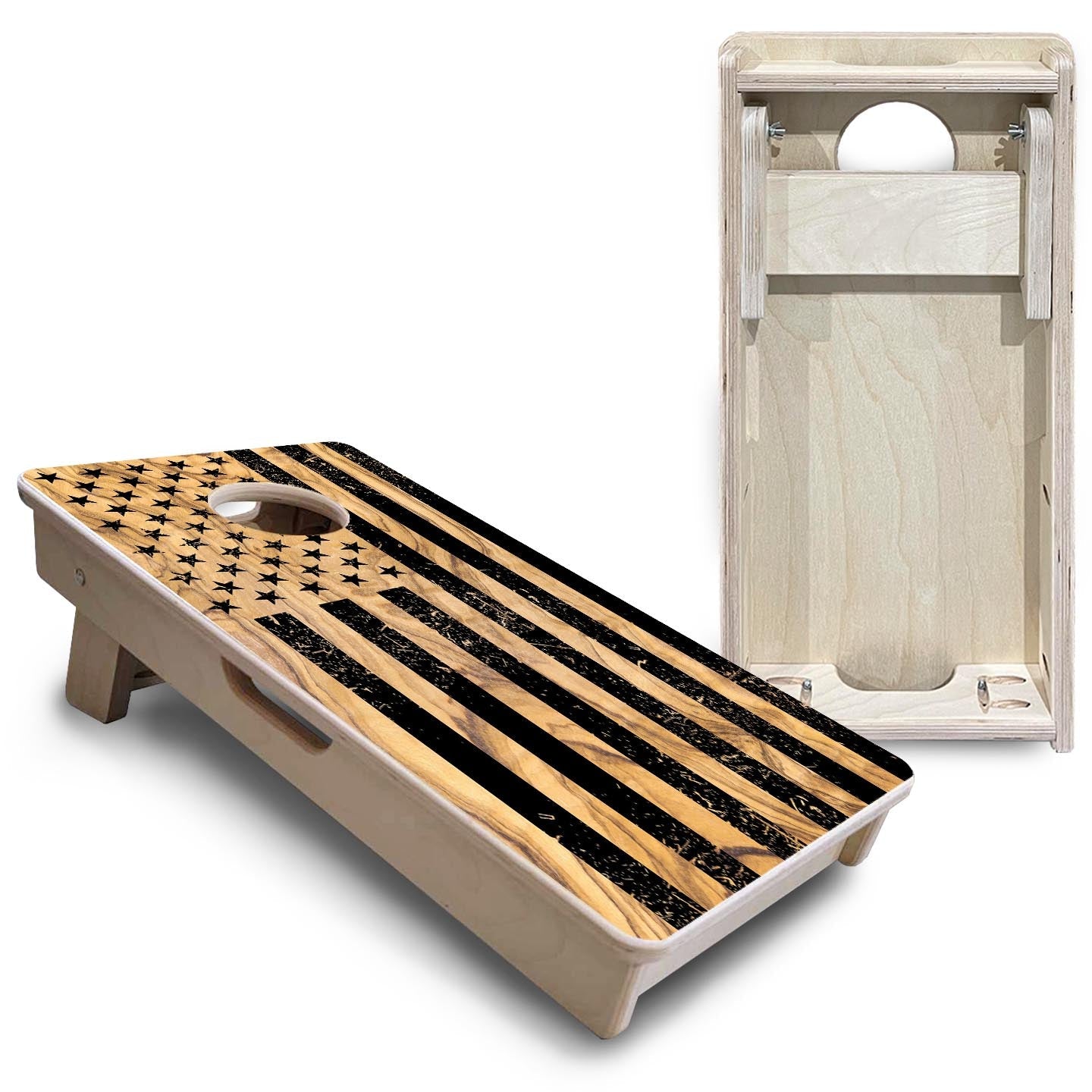 Light Wood Flag - Mini or Vacation Size Cornhole Boards