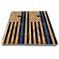 Black Woodgrain Flag Cornhole Boards - All Weather Series
