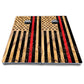 Black Woodgrain Flag Cornhole Boards - All Weather Series