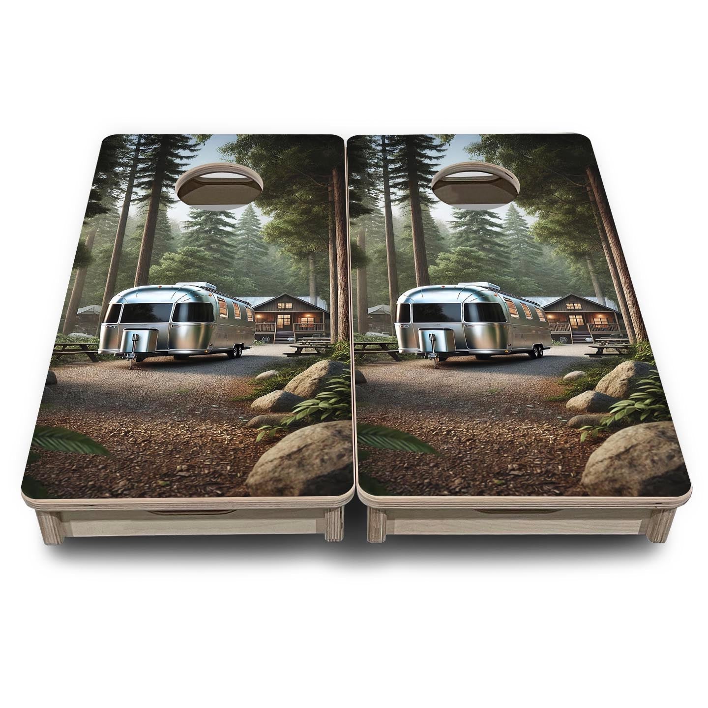 Off the Grid - Mini Cornhole Board Set (12" x 24") with 8 Mini Bags