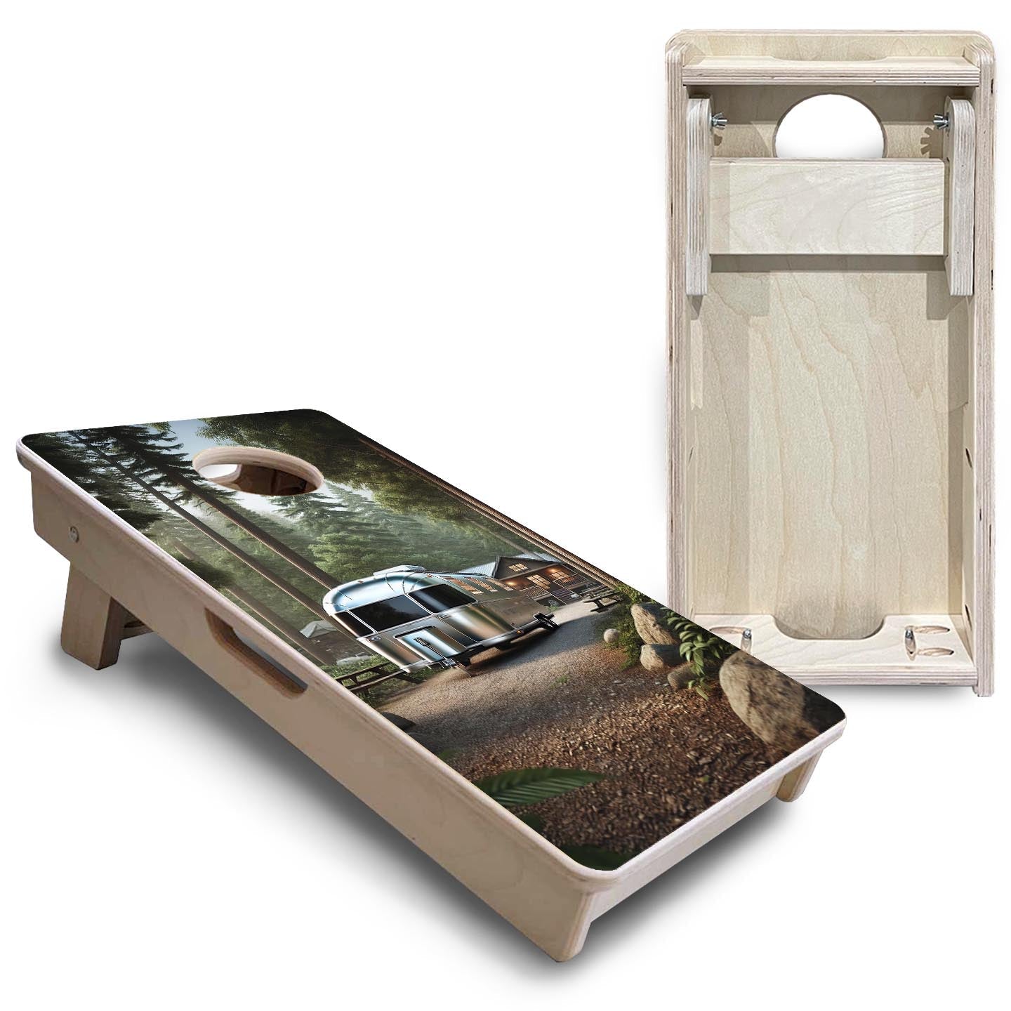 Off the Grid - Mini Cornhole Board Set (12" x 24") with 8 Mini Bags
