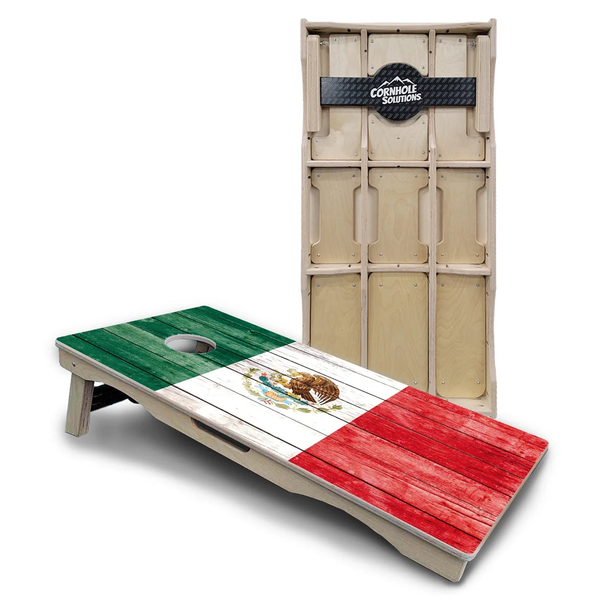 Texas & Mexico Flag Cornhole Boards – Pro Lite or Pro Elite