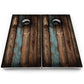 Rustic Mixed Woodgrain Cornhole Boards – Pro Lite or Pro Elite