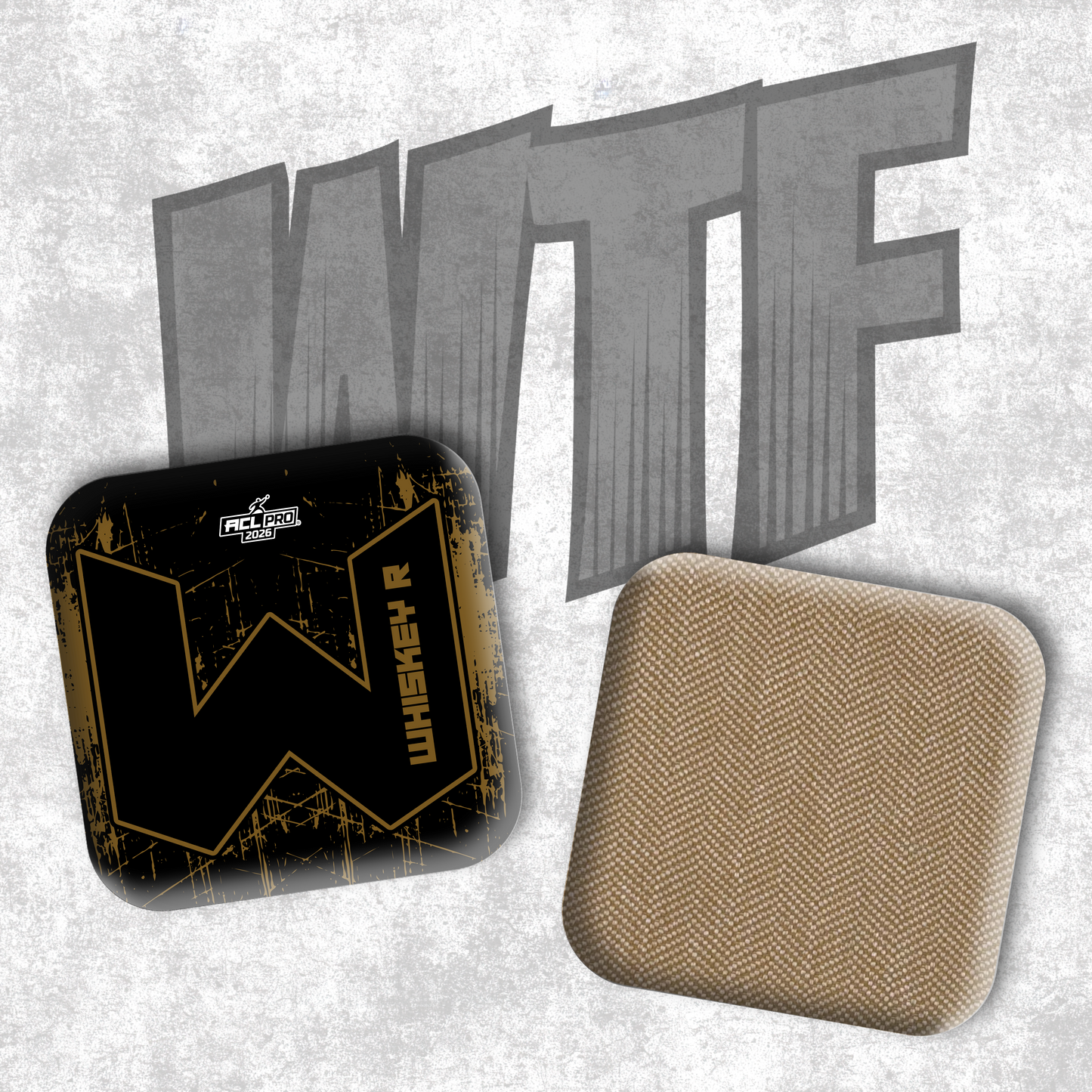 2026 WTF Whiskey "W" Logo - ACL Pro Stamped Cornhole Bags - Set of 4 bags