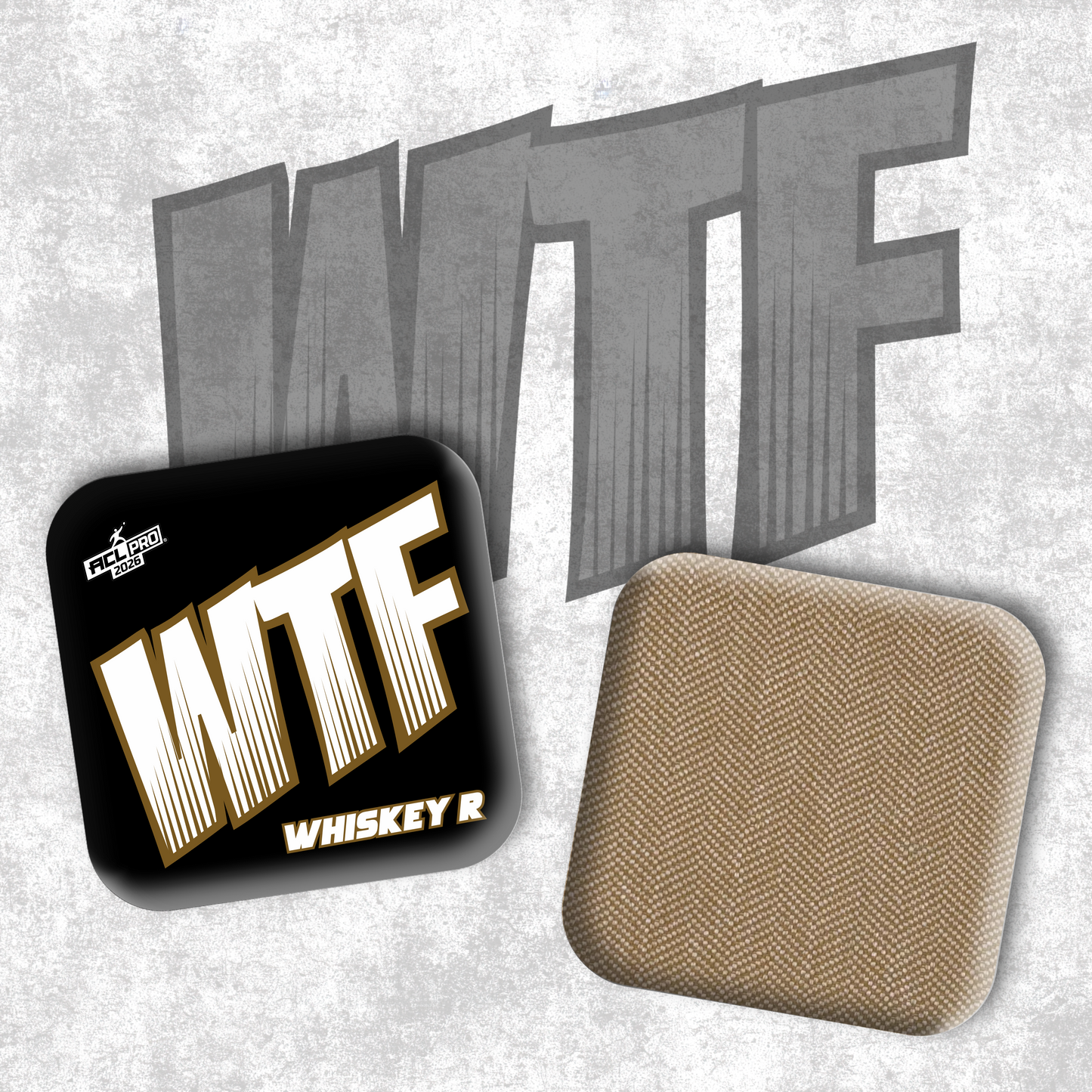2026 WTF Whiskey Big Logo - ACL Pro Stamped Cornhole Bags - Set of 4 bags