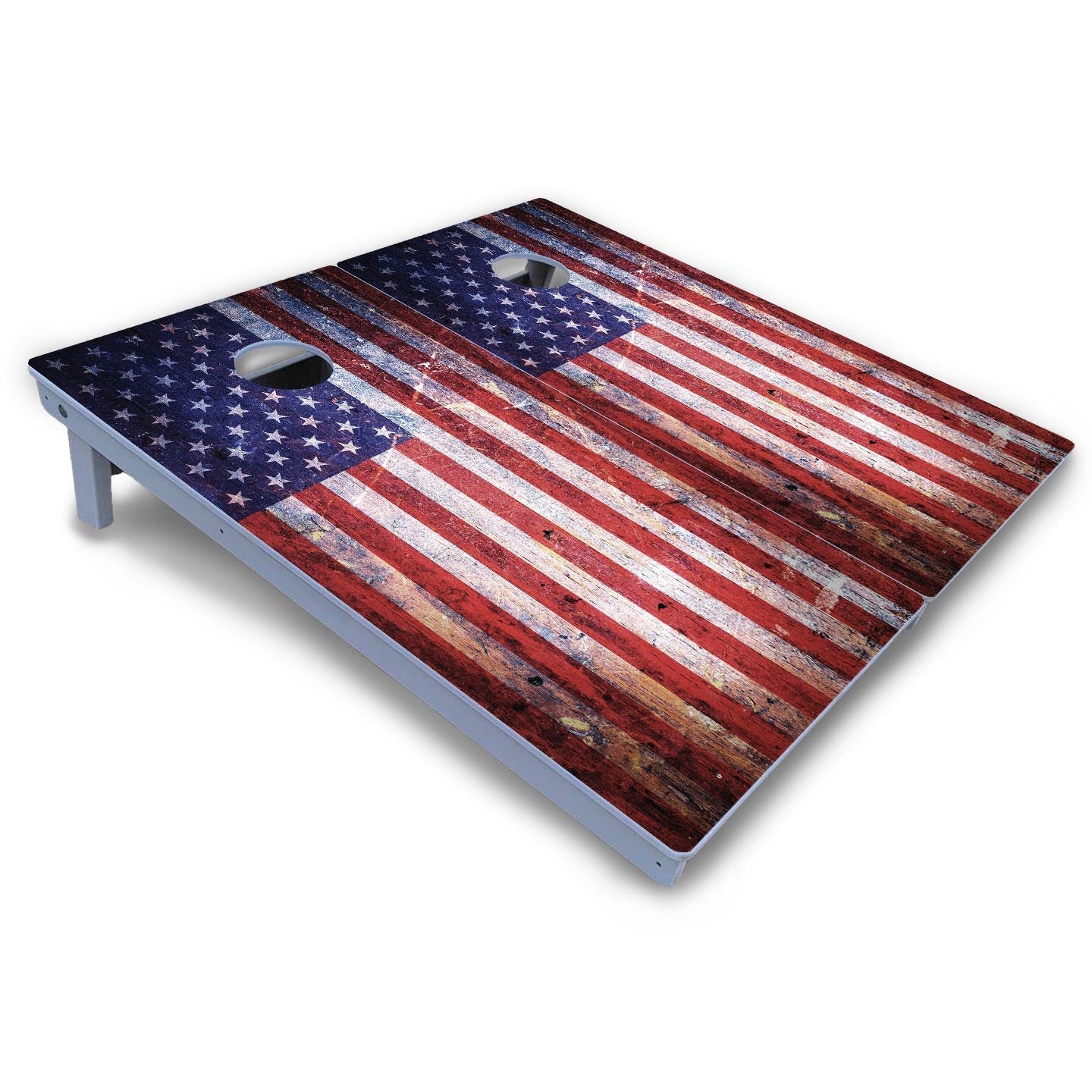 Weathered Flag Cornhole Boards - All Weather Series