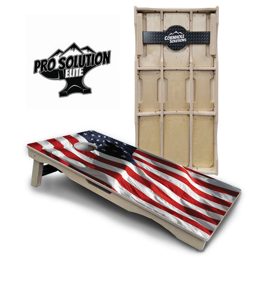 Waving Flag Cornhole Boards - Pro Solution Elite Series
