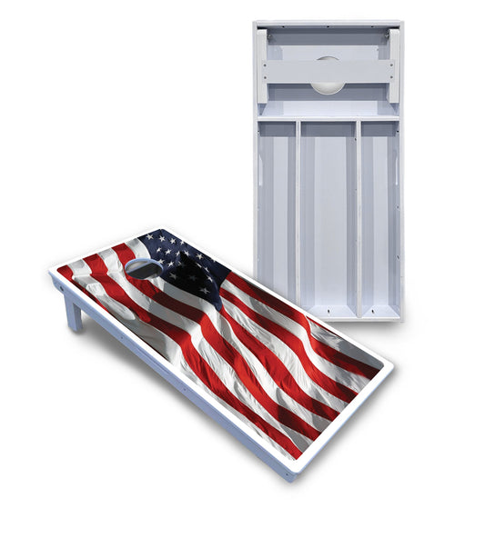 Waving Flag Cornhole Boards - All Weather Series