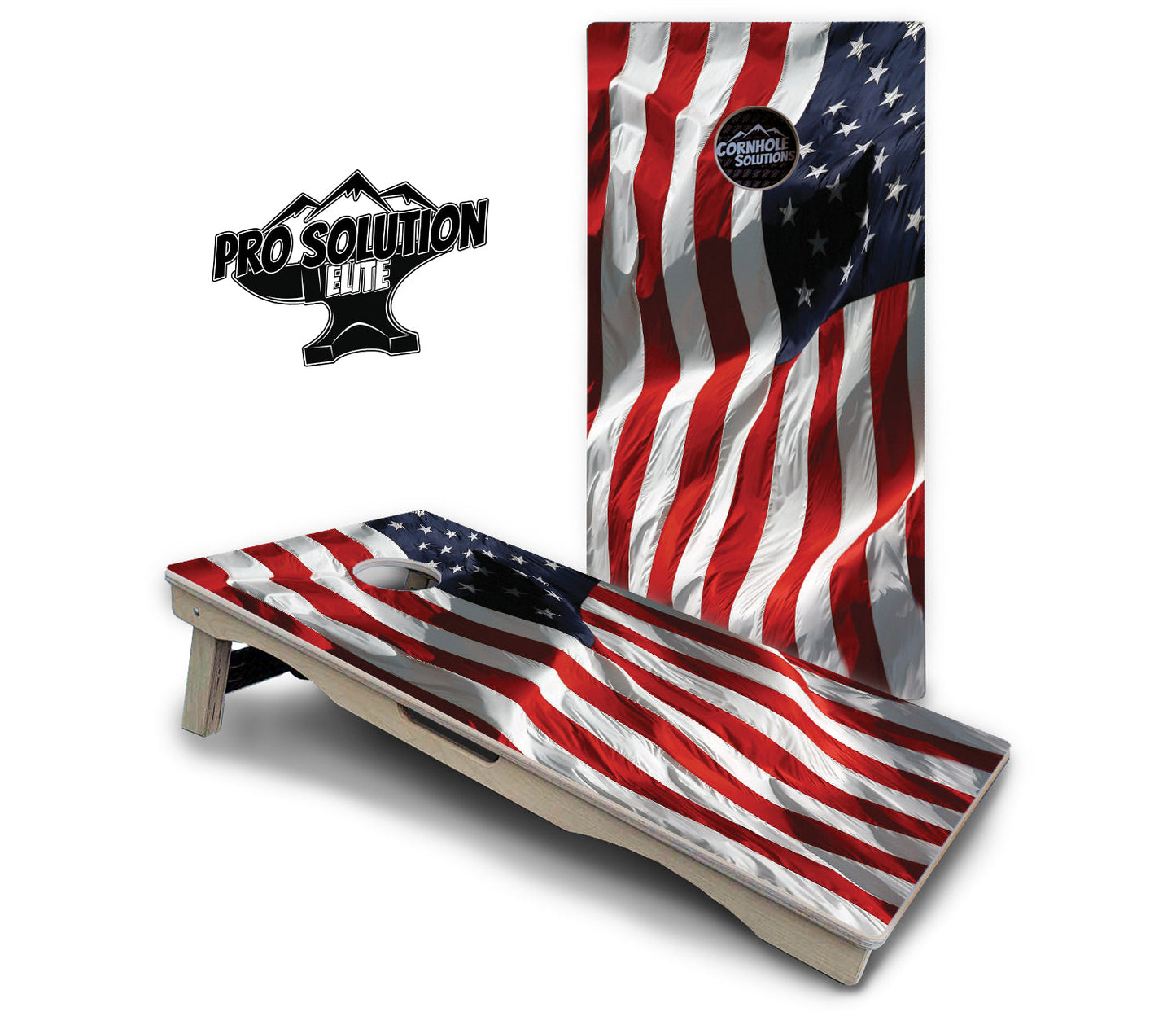 Waving Flag Cornhole Boards - Pro Solution Elite Series