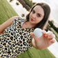 Womens Cheetah Leopard Polo