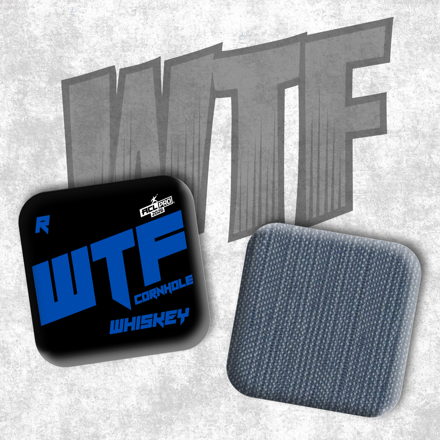 2026 WTF Whiskey OG Logo - ACL Pro Stamped Cornhole Bags - Set of 4 bags