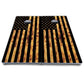 Burnt Rustic Flag Cornhole Boards - All Weather Series