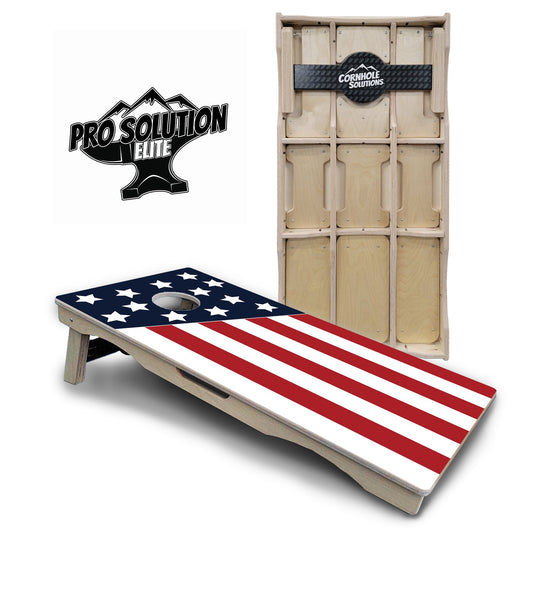 Slanted Flag Cornhole Boards - Pro Solution Elite Series