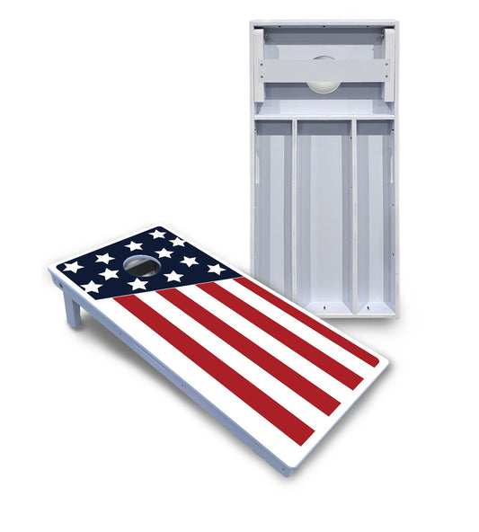 Slanted Flag Cornhole Boards - All Weather Series