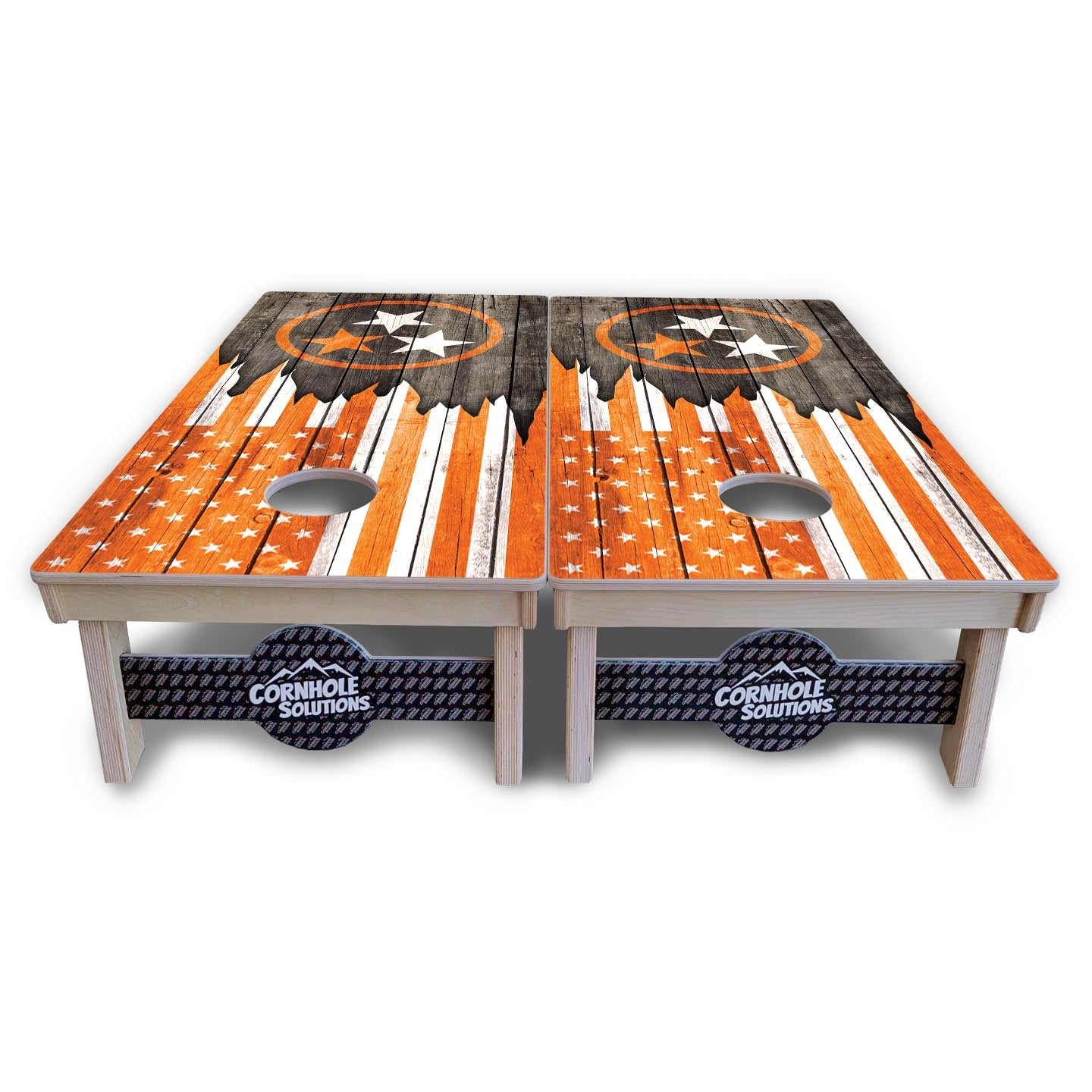 Orange TN Flag Cornhole Boards - Professional Tournament Series - Free Shipping!