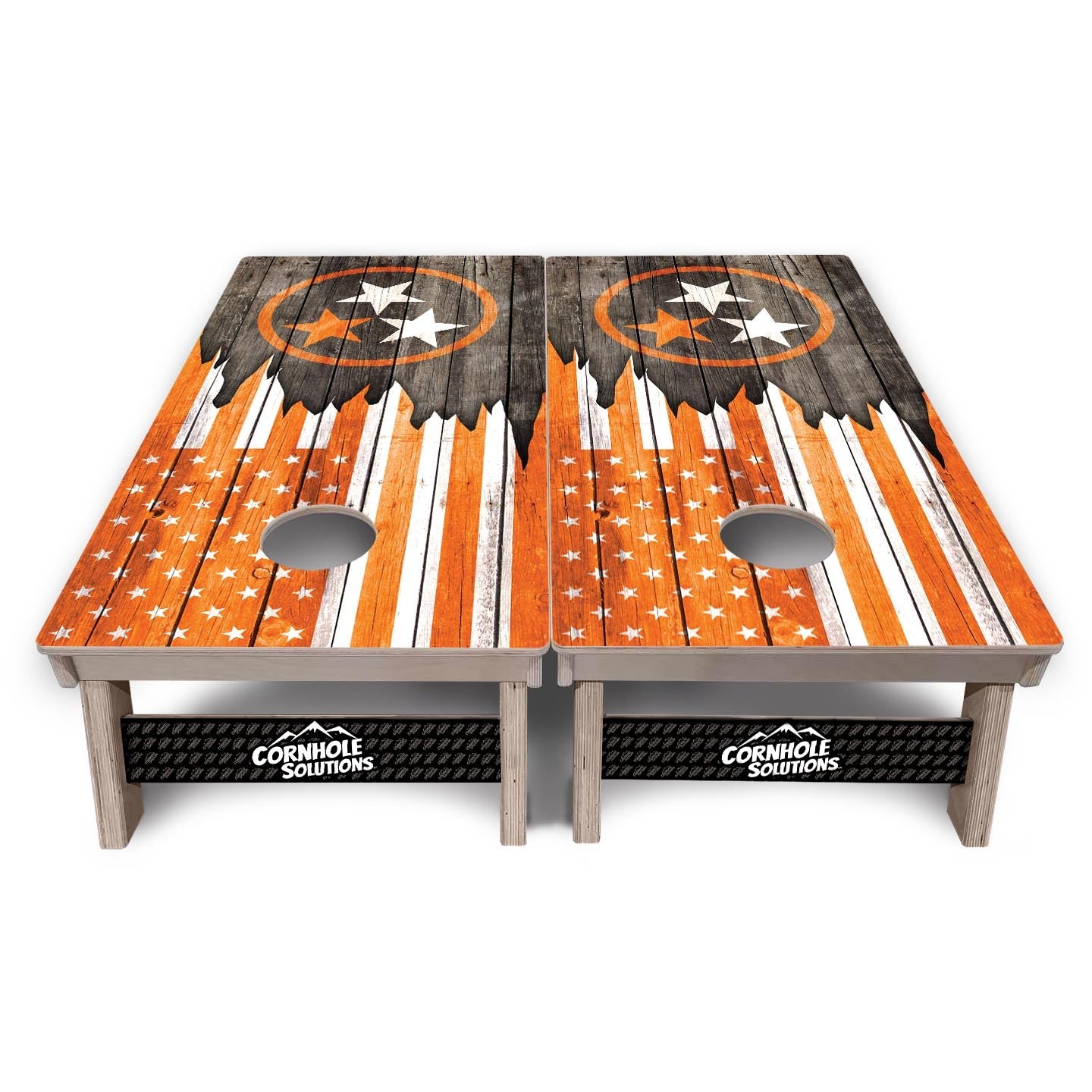 Orange TN Flag Cornhole Boards - Professional Tournament Series - Free Shipping!