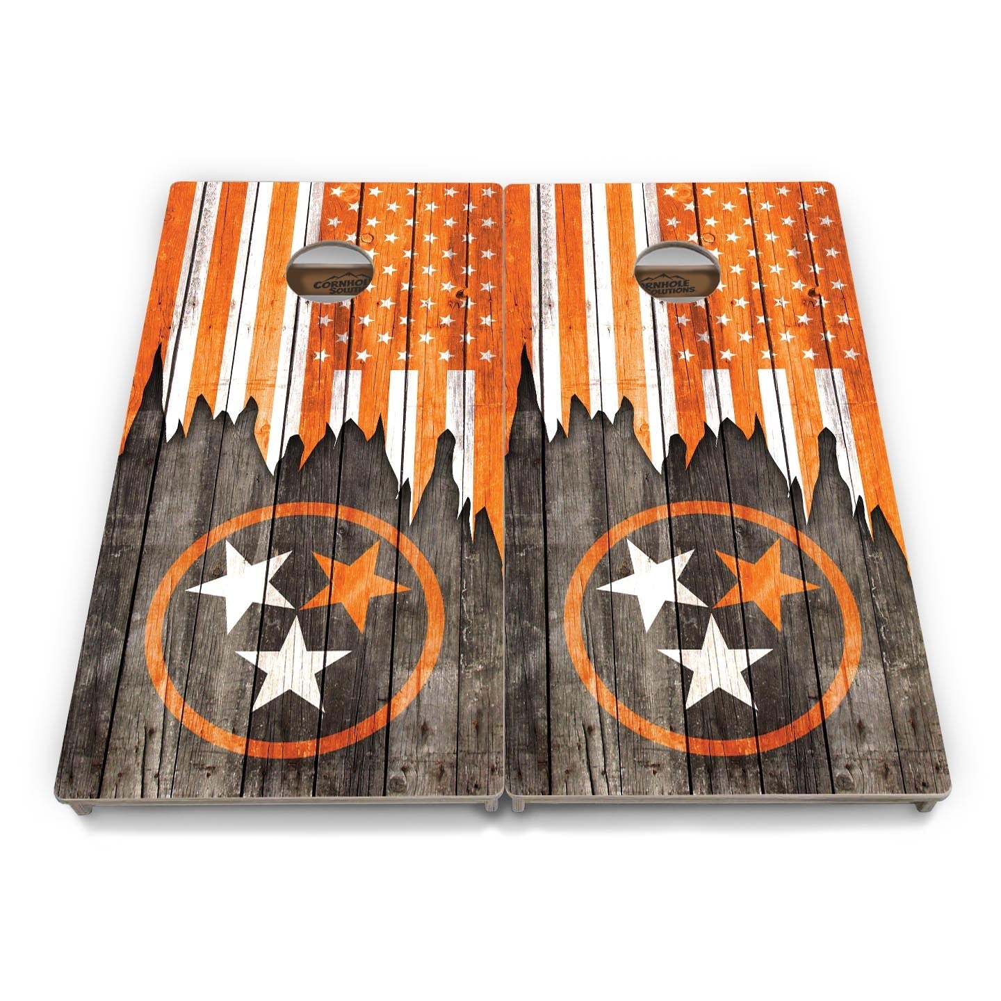 Orange TN Flag Cornhole Boards - Professional Tournament Series - Free Shipping!