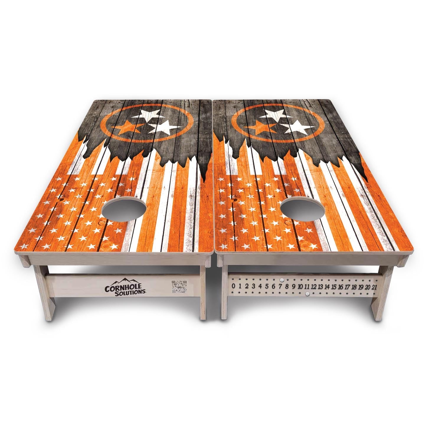 Orange TN Flag Cornhole Boards - Professional Tournament Series - Free Shipping!