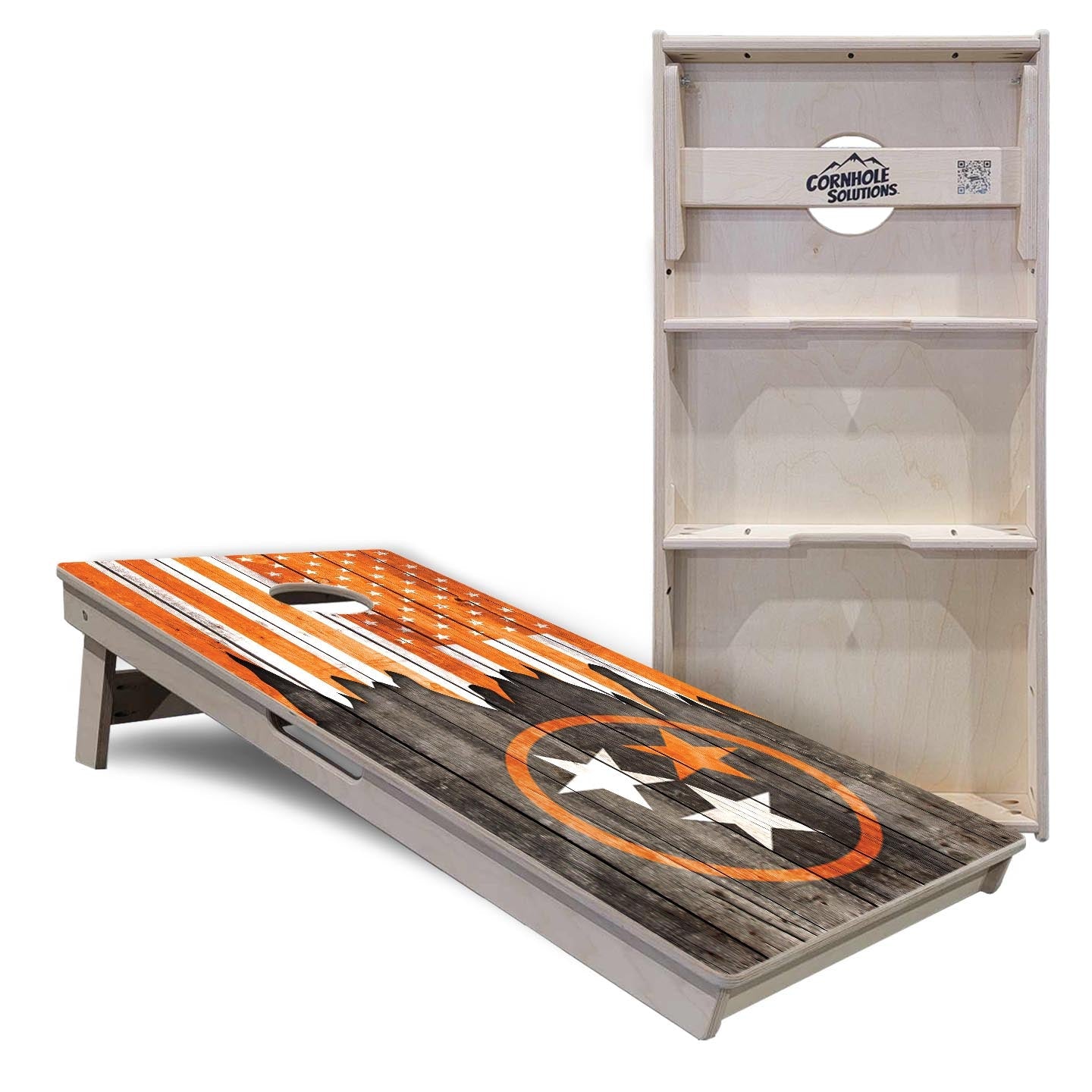 Orange TN Flag Cornhole Boards - Professional Tournament Series - Free Shipping!
