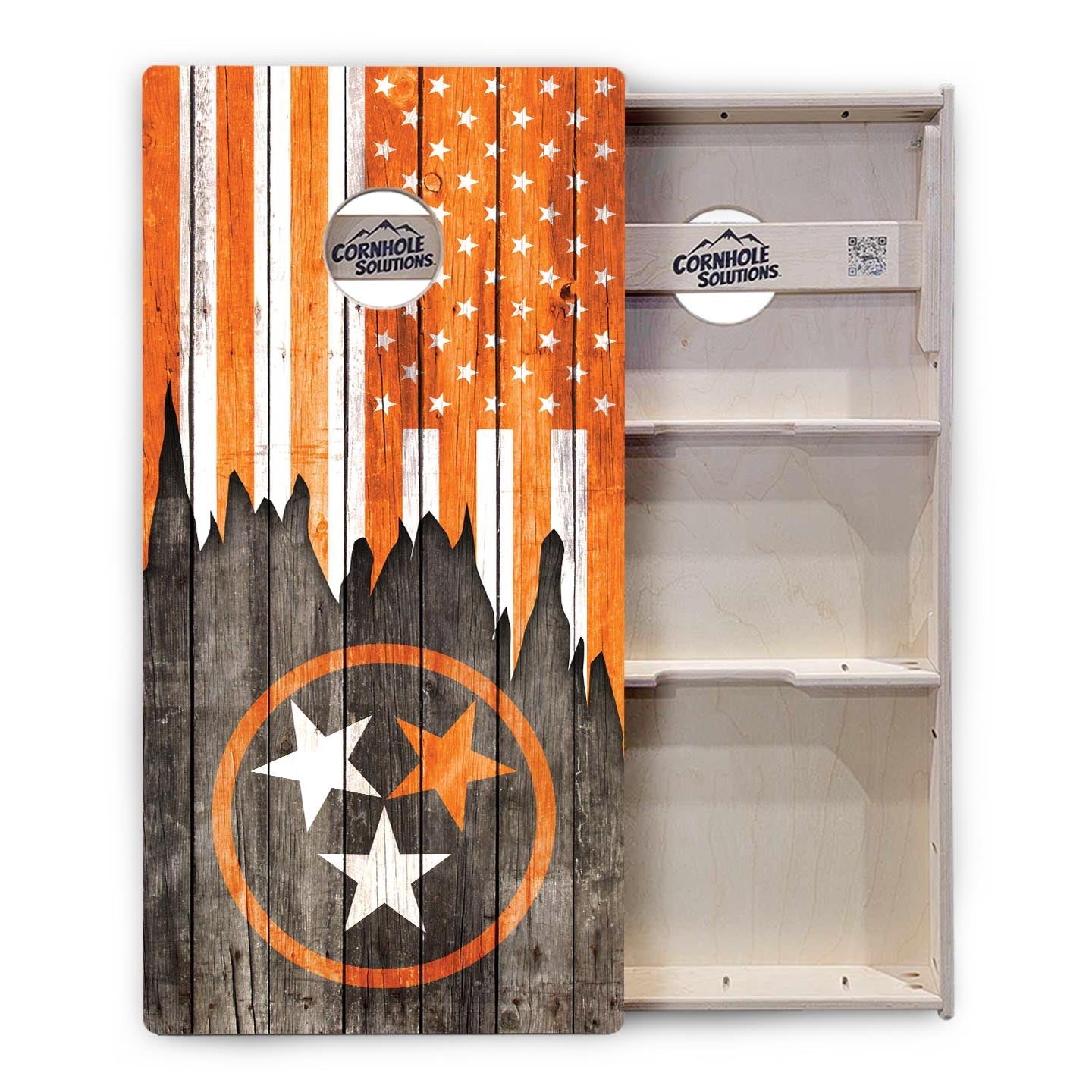 Orange TN Flag Cornhole Boards - Professional Tournament Series - Free Shipping!