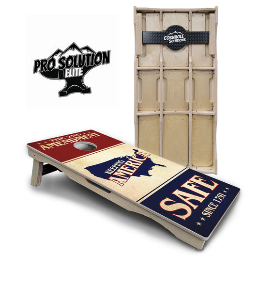 2nd Amendment Flyer Cornhole Boards - Pro Solution Elite Series