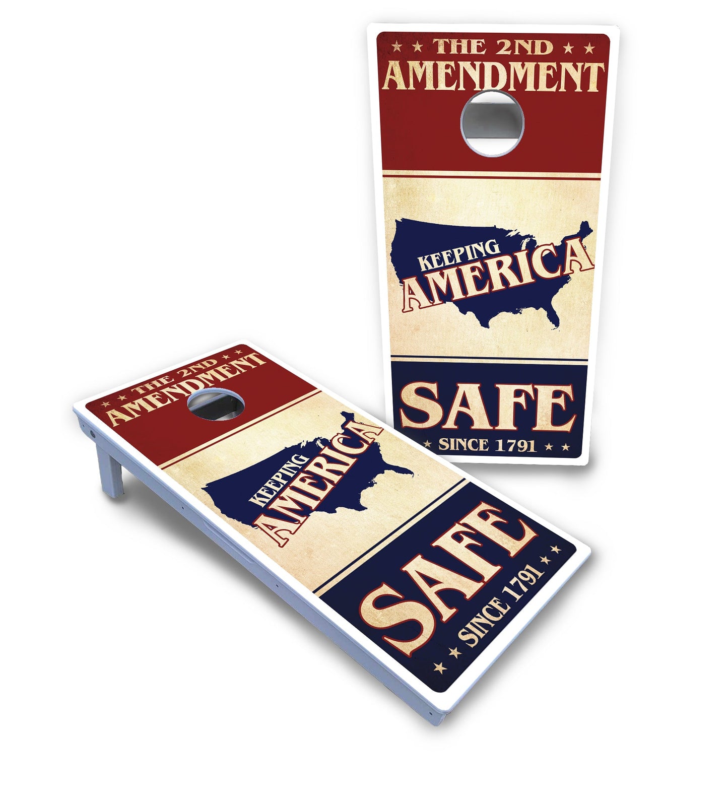 2nd Amendment Flyer Cornhole Boards - All Weather Series