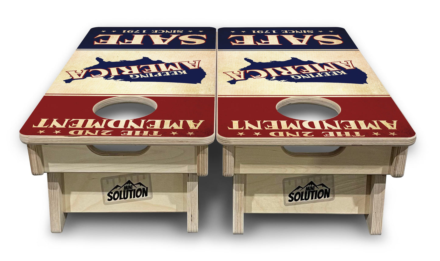 Mini Cornhole Boards - 2nd Amendment Flyer