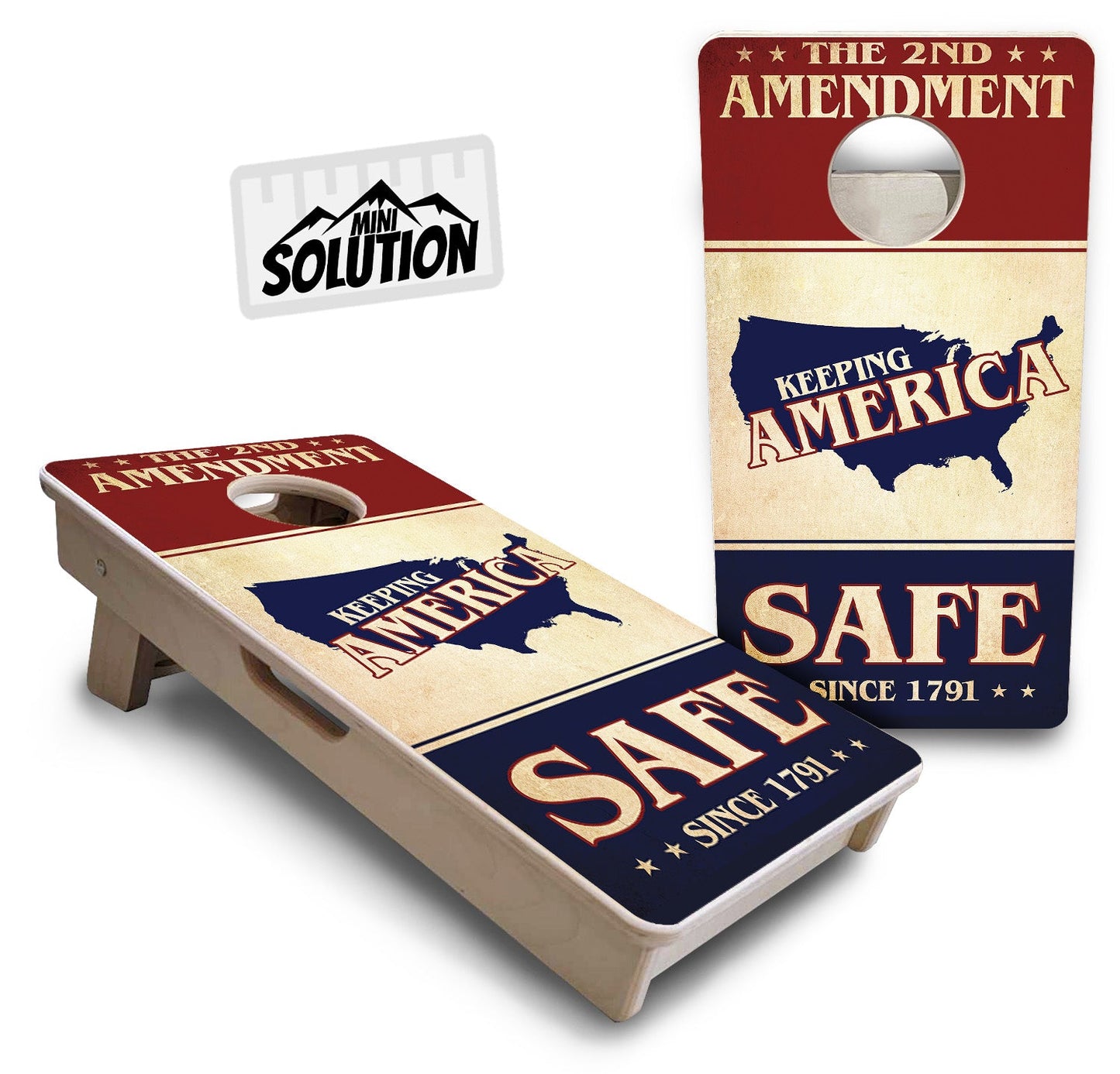 Mini Cornhole Boards - 2nd Amendment Flyer