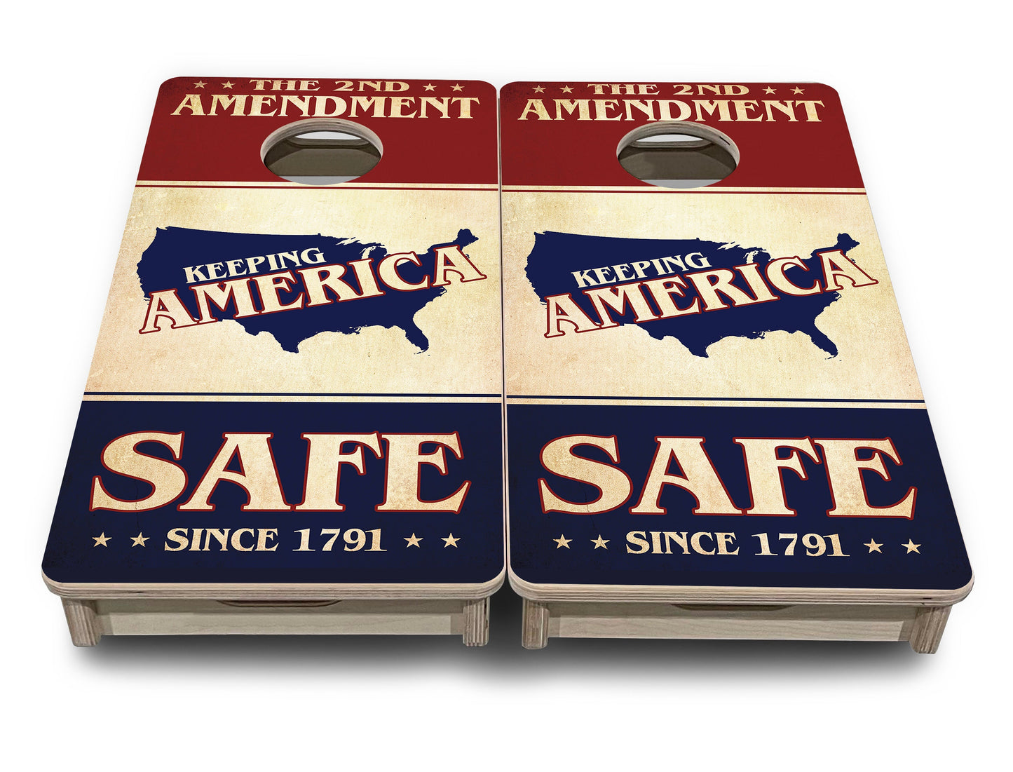 Mini Cornhole Boards - 2nd Amendment Flyer