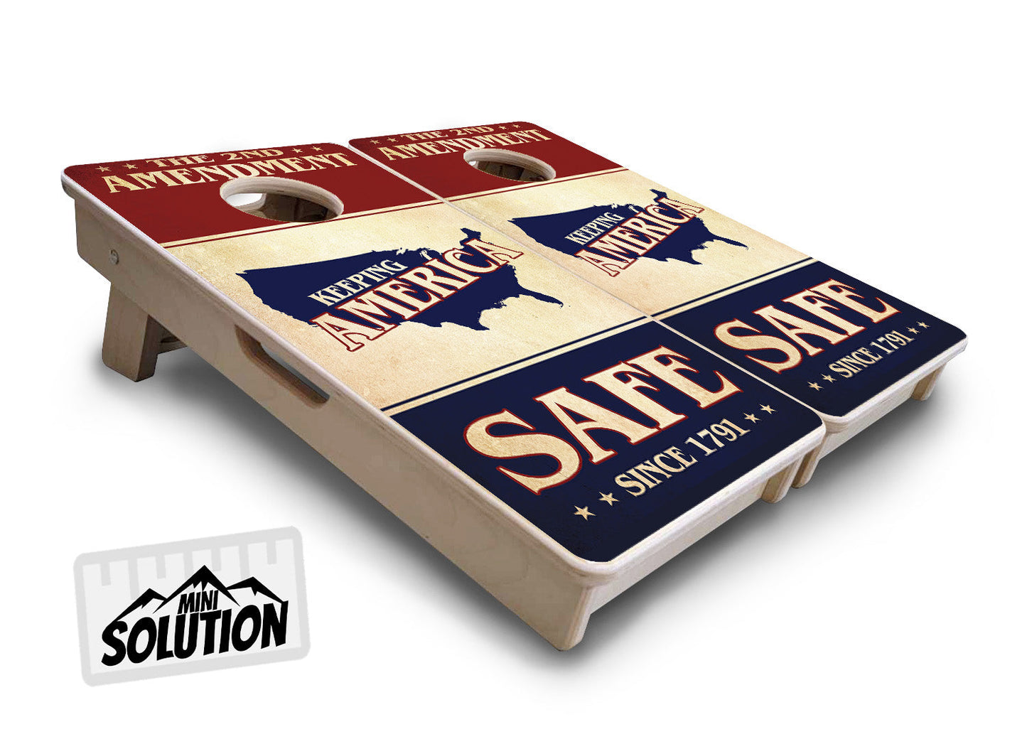 Mini Cornhole Boards - 2nd Amendment Flyer