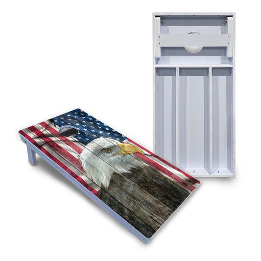 Faded Eagle Flag Cornhole Boards - All Weather Series