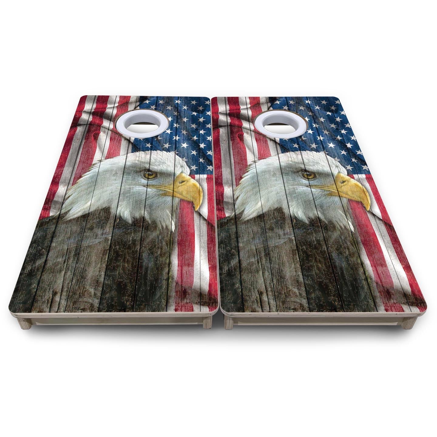 Faded Eagle Flag - Mini or Vacation Size Cornhole Boards