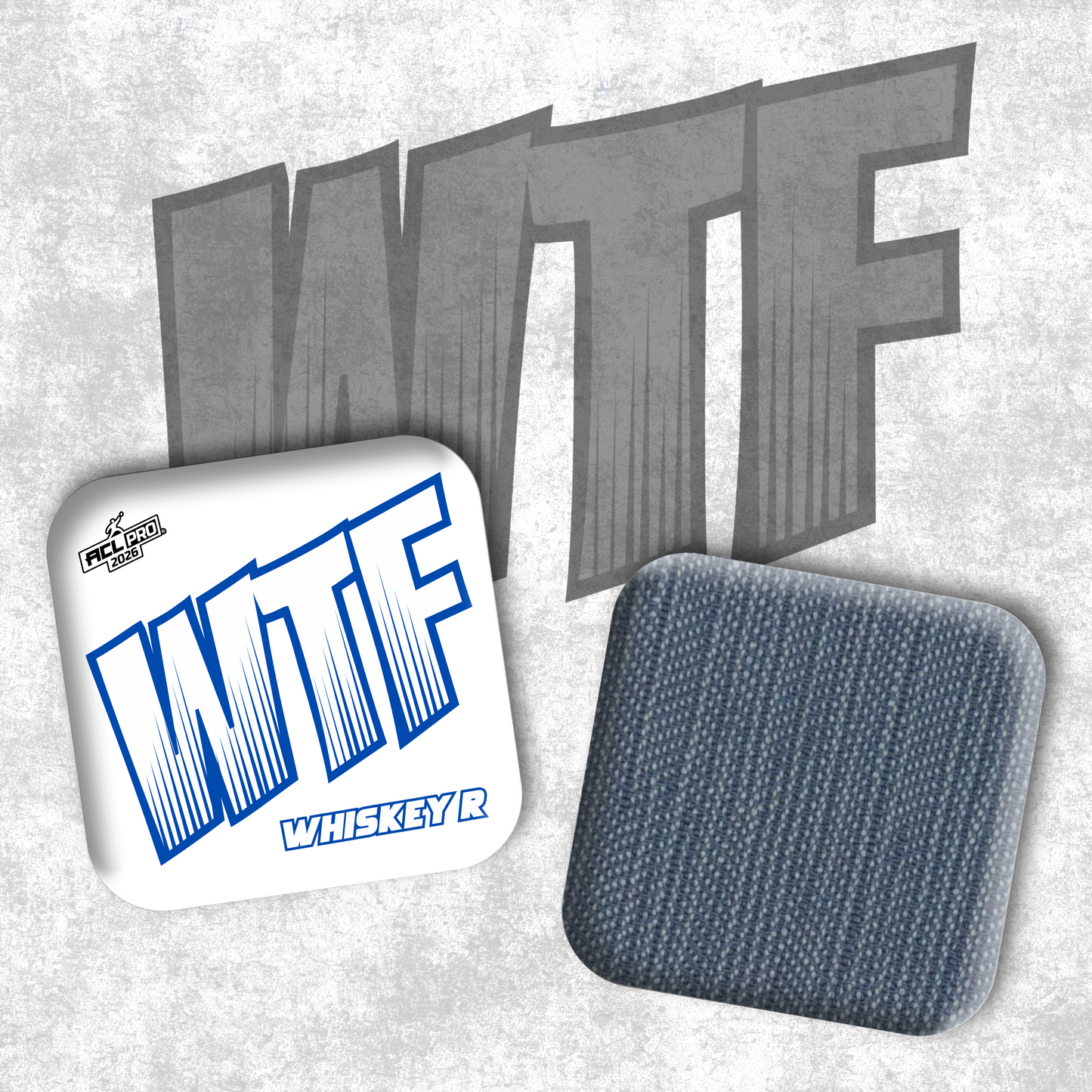 2026 WTF Whiskey Big Logo - ACL Pro Stamped Cornhole Bags - Set of 4 bags