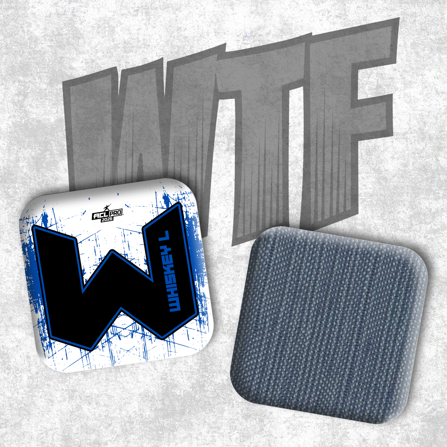 2026 WTF Whiskey "W" Logo - ACL Pro Stamped Cornhole Bags - Set of 4 bags