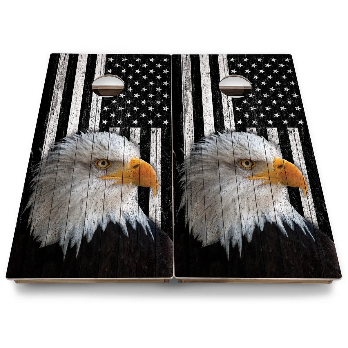 Eagle Flag Cornhole Boards - Backyard Series
