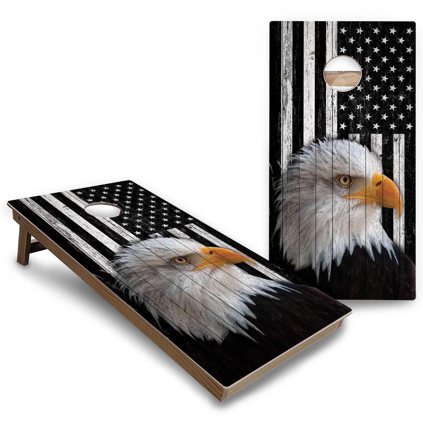 Eagle Flag Cornhole Boards - Backyard Series