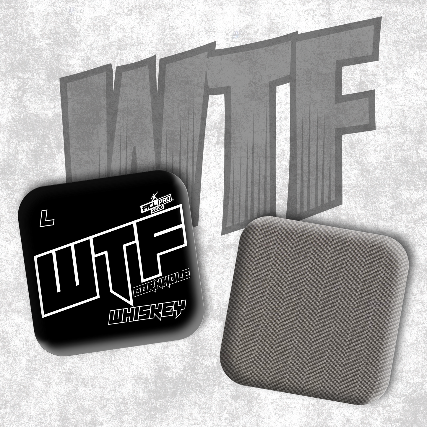 2026 WTF Whiskey OG Logo - ACL Pro Stamped Cornhole Bags - Set of 4 bags