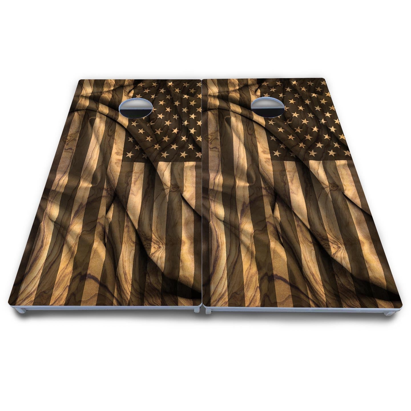 USA Wood Flag Cornhole Boards - All Weather Series