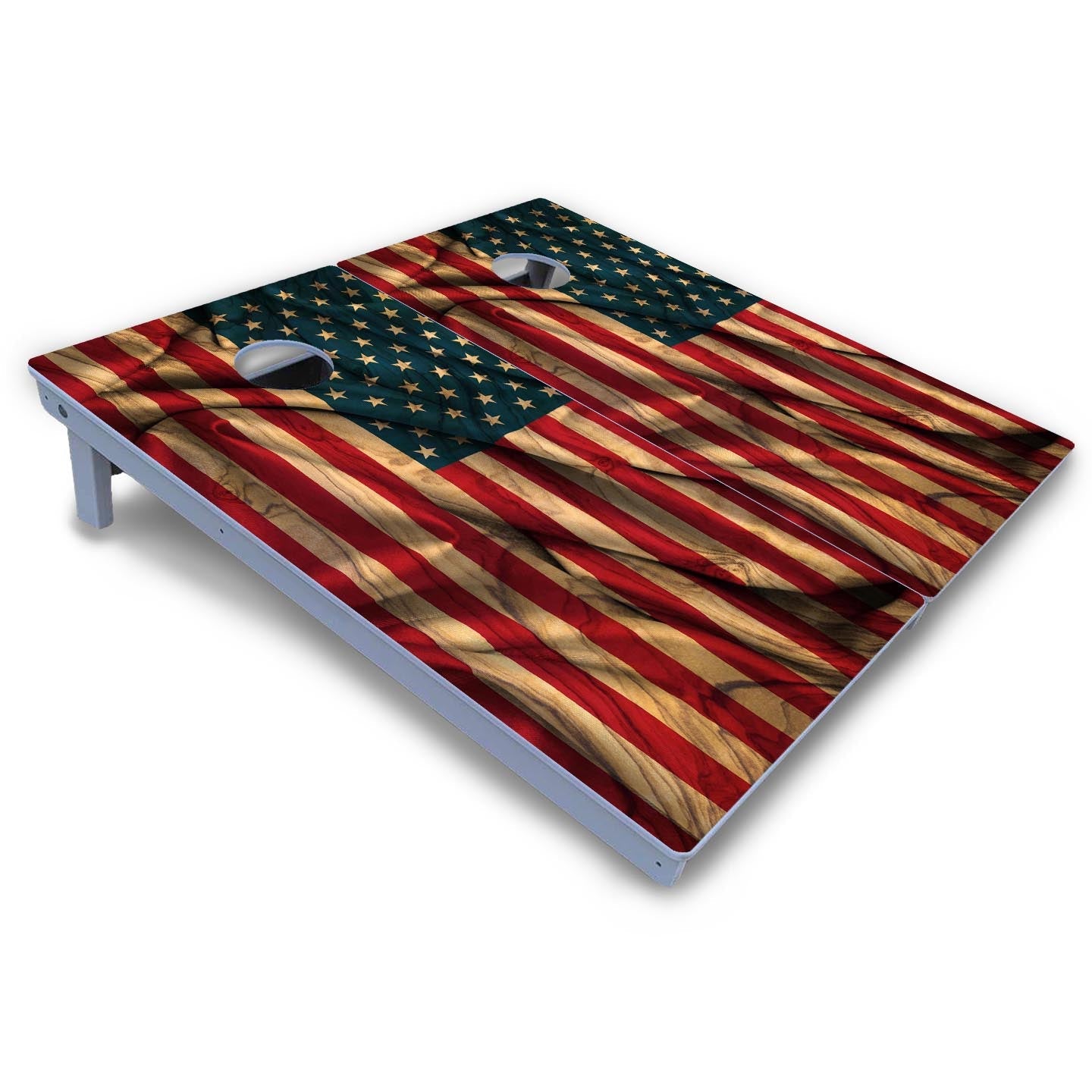 USA Wood Flag Color Cornhole Boards - All Weather Series