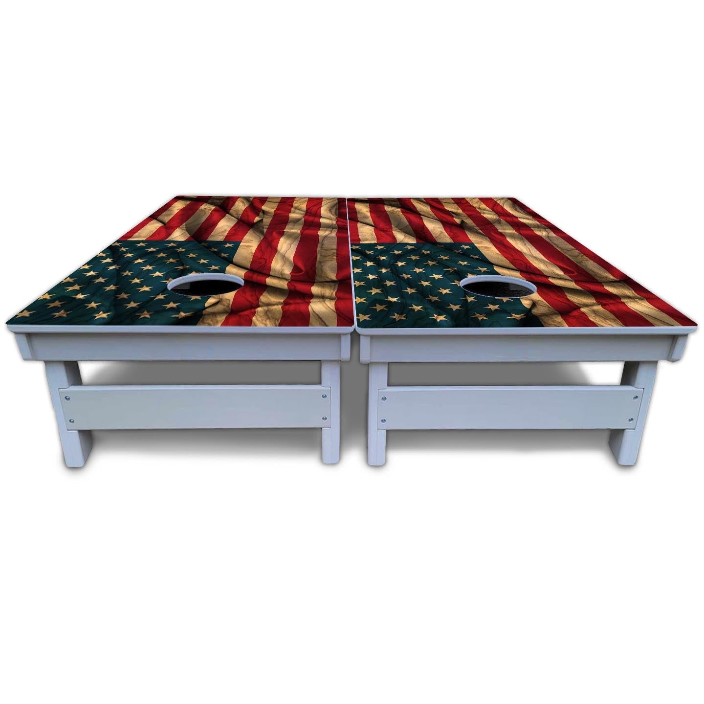 USA Wood Flag Color Cornhole Boards - All Weather Series