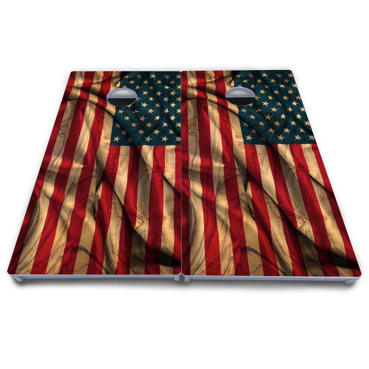 USA Wood Flag Color Cornhole Boards - All Weather Series