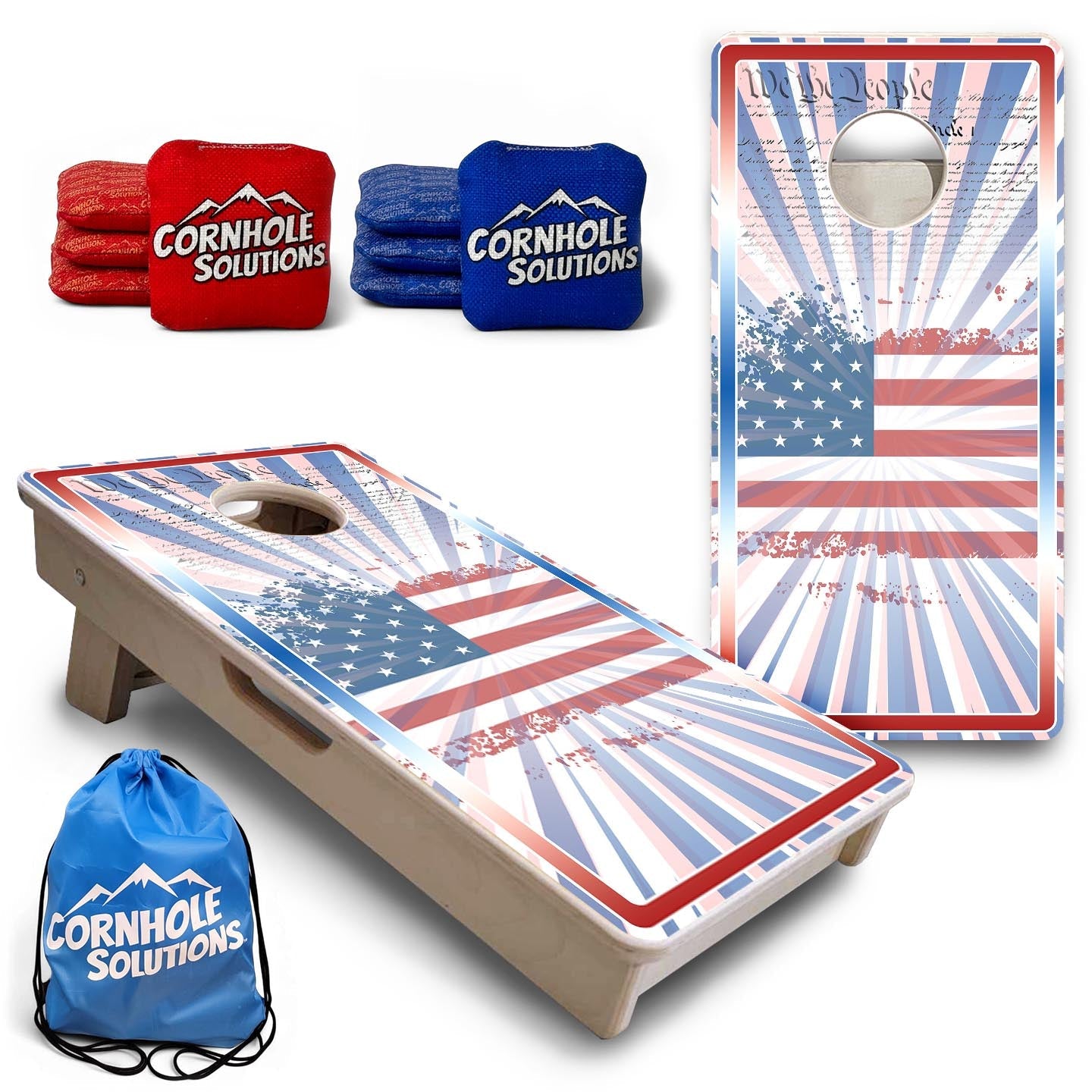 Star Patriotic Burst - Mini or Vacation Size Cornhole Boards